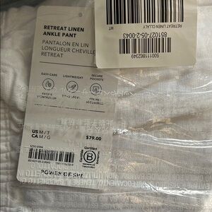 Retreat Linen Ankle Pant in White